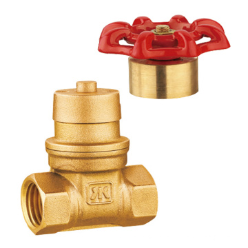 J1012 Brass lockable gate valve
